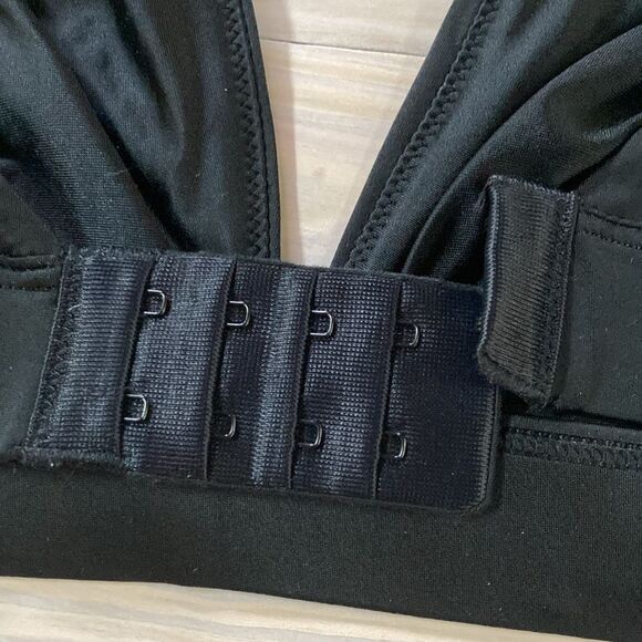 GAP Bralette Black Satin Triangle New Cashmere Womens Large - Picture 9 of 13